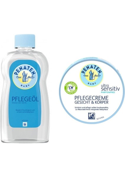 Baby Bebek Bakim Yağ 500ML + Penaten Baby Ultra Hassas Cilt&vücut Bakim Kremi 100ML Set