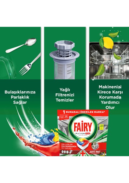 Platinum Bulaşık Makinesi Kapsülü 96 Yıkama Limon Kokulu indirimleri