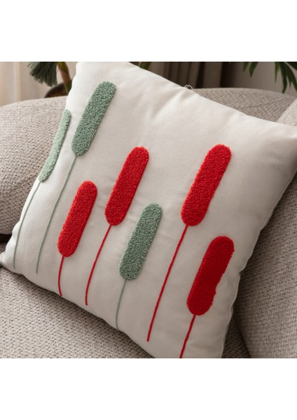 Comfort Punch Desenli Kırlent Kılıfı Kare Dekoratif Bohem Nakışlı Koltuk Yastık Kılıfı Panç 45X45 modelleri