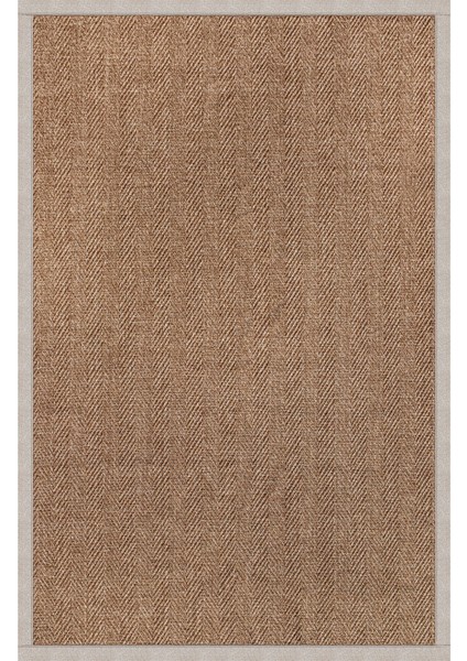 0503-BEJ Kumaş Bordür Sisal Halı Kilim Hav Toz Vermez Kolay Temizlenen Hasır Kilim