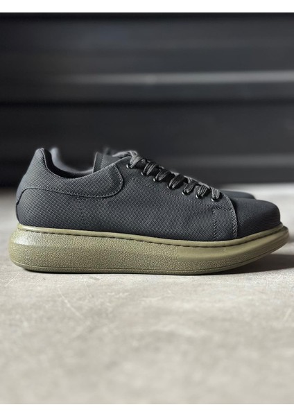 J041 Bağcıklı Ortopedik Taban Erkek Günlük Tırtıklı Cilt Sneaker Spor Ayakkabı Ht Siyah fiyatları