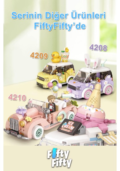 Loz Mini Block Serisi/ Sarı Araba -LZ4209 (260 Parça) Oyuncak Yapım Seti modelleri