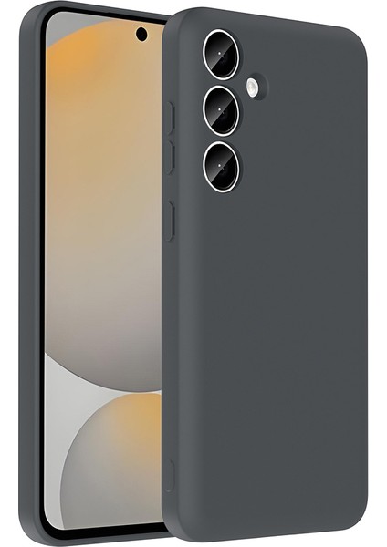 Galaxy A55 Kılıf Kamera Korumalı Kartlık Hazneli Tkgn Vitra Kapak - Gri