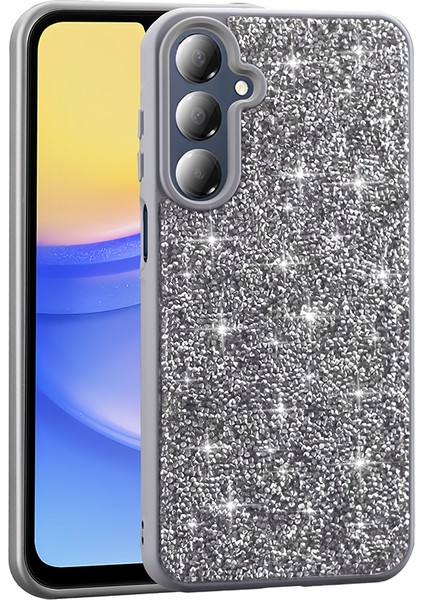 Galaxy A16 Kılıf Parlak Taşlı Tasarım Tkgn Pırlanta Kapak - Gri fiyatları
