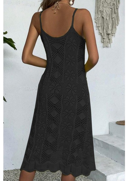 Kadın Kalın Askılı Triko Elbise fiyatları