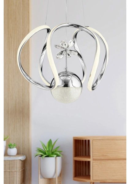 Istanbul Avize Bigiee Ledli Gümüş Lüx Beyaz Power LED Modern Avize fiyatları