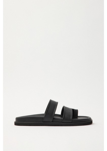 Sandalet 2509 - Çift Bantlı Parmak Arası Siyah Kadın Terlik fırsatları