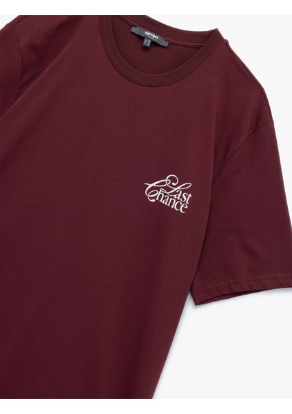 Regular Fit Kısa Kollu Bisiklet Yaka Pamuklu Baskılı Tişört modelleri