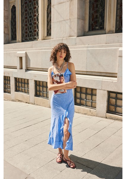 Bordo Rugan Parmak Arası Kadın Sandalet