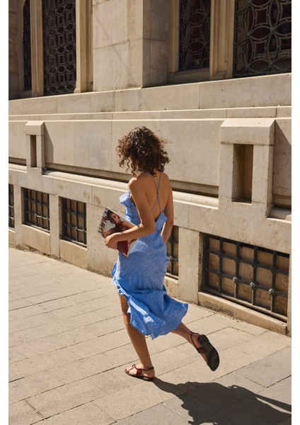 Bordo Rugan Parmak Arası Kadın Sandalet