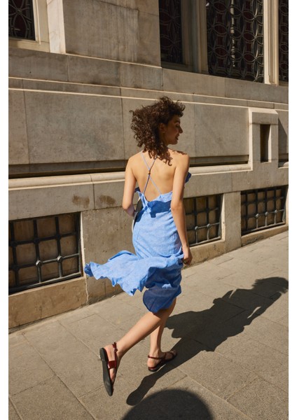 Bordo Rugan Parmak Arası Kadın Sandalet