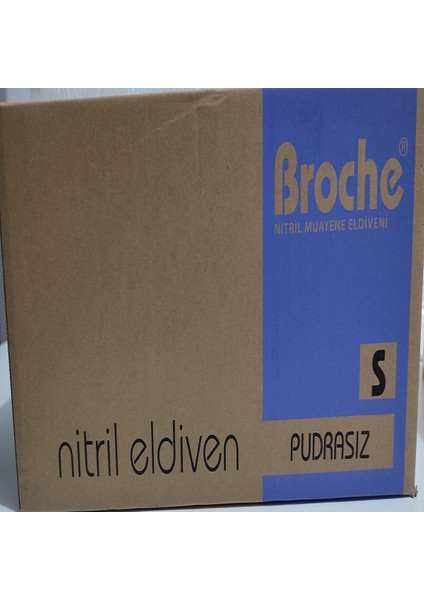 Mavi Nitril Muayene Eldiveni Pudrasız 1 Koli (Broche) fiyatları