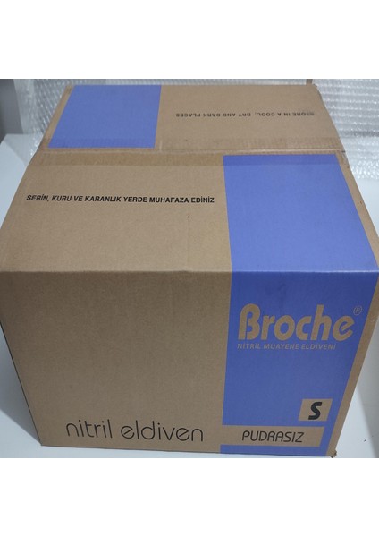 Mavi Nitril Muayene Eldiveni Pudrasız 1 Koli (Broche) modelleri