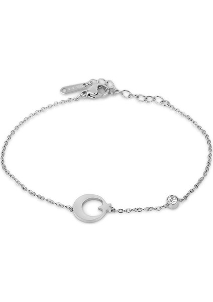 Beyaz Altın Kaplama Çelik Bileklik