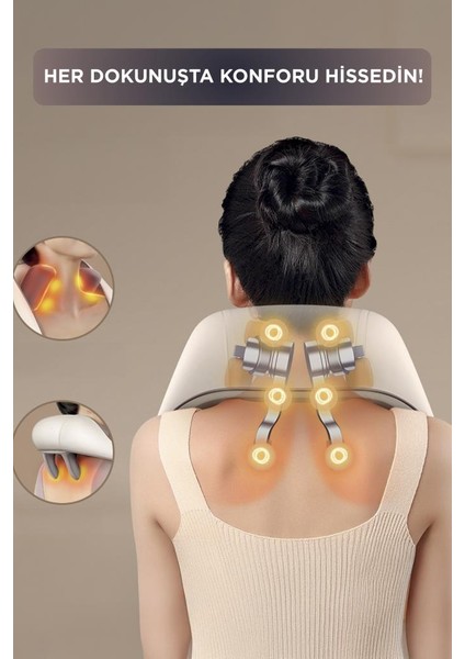 Vnb-01 Gri Insan Eli Hissi Veren Şarjlı Masaj Cihazı Boyun Sırt ve Bacak Masaj Cihazı indirimleri