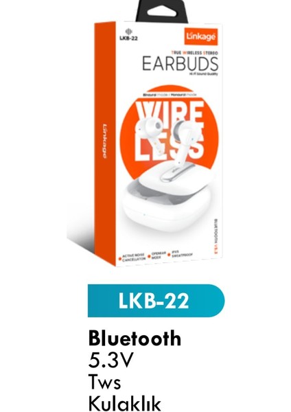 LKB22 Tws Wireless 5.3 V Bluetooth Wireless