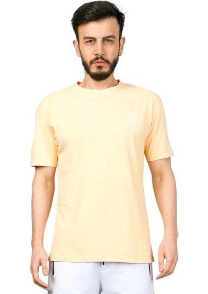 Erkek Baskılı Bisiklet Yaka T-Shirt 24YCEEO04084