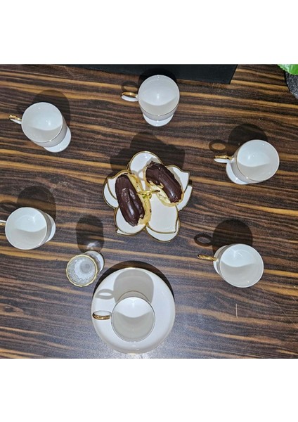 Luxury Gold Bone Porselen Kahve Fincan Takımı 01GLD01 modelleri