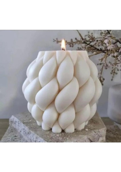 Büyük Örgü Dekoratif Kokulu Doğal Mum %100 Soya Wax fiyatları