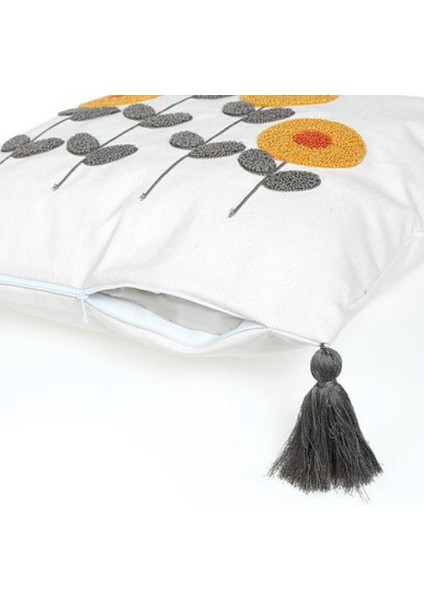 Comfort Punch Desenli Kırlent Kılıfı Kare Dekoratif Bohem Nakışlı Koltuk Yastık Kılıfı Panç 45X45 modelleri