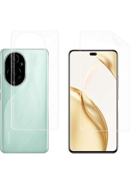 Honor 200 Lite Ekran ve Arka Kapak Koruyucu Ön Arka Hidrojel Nano Esnek Parlak