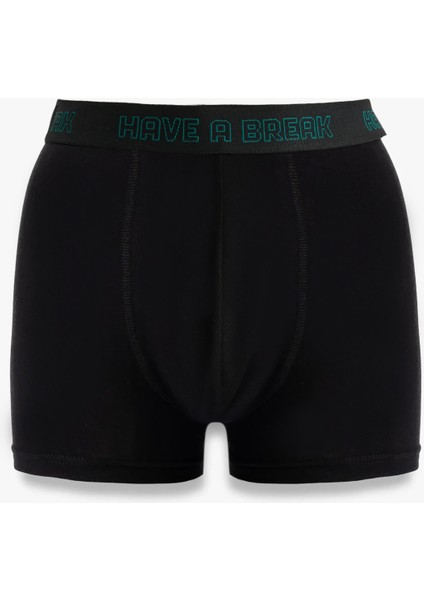 Pamuklu Baskılı Bel Detaylı 3'lü Boxer Seti indirimleri