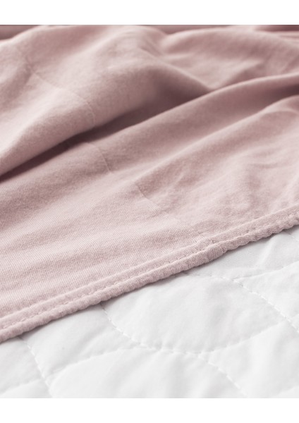 Tek Kişilik Lastikli %100 Pamuk Penye Çarşaf - Açık Mürdüm fiyatları