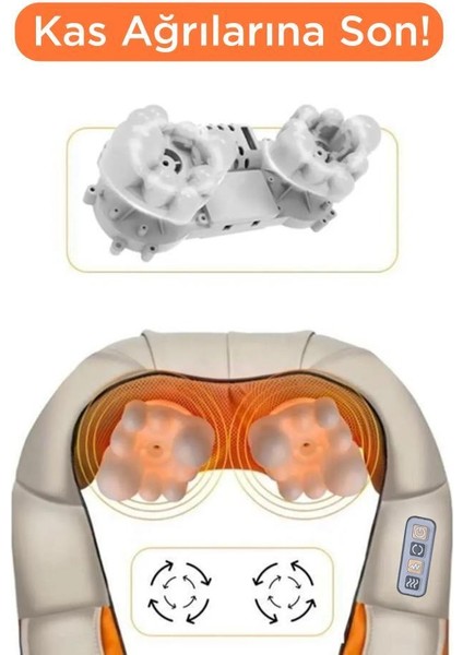 QY-666 Cream Ovmalı Isıtmalı Boyun Sırt Bel Omuz Bacak Masaj Yastığı Masaj Aleti modelleri
