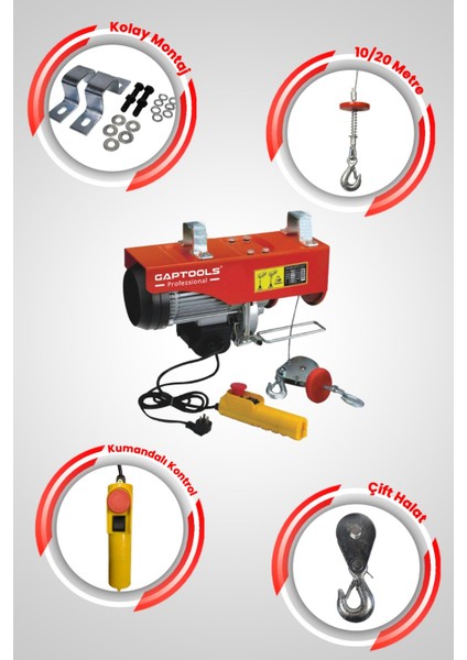 Elektrikli Vinç 250I500KG GP250-500 fırsatları