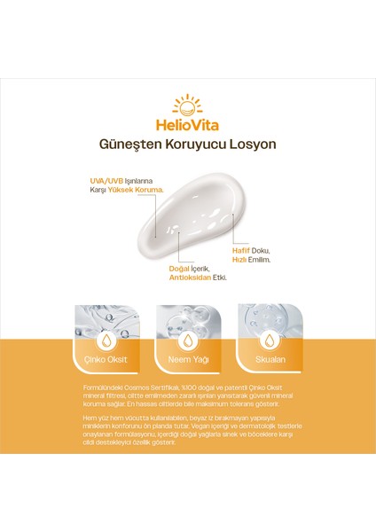 Heliovita Yüksek Koruma Etkili Güneşten Koruyucu Krem Ve Losyon (Bebek & Çocuk), SPF 50+, Pa++++ modelleri
