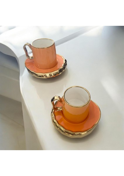 Yaldızlı Porselen Kahve Fincan Seti 2li fiyatları