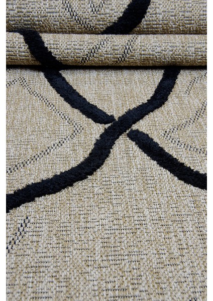 Dış Mekan ve Iç Mekan Halısı Siyah Detaylı Jüt Halı Sisal Halı indirimleri