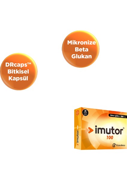 Imutor Beta Glukan 100 mg 30 Kapsül - BetaGlukan fiyatları