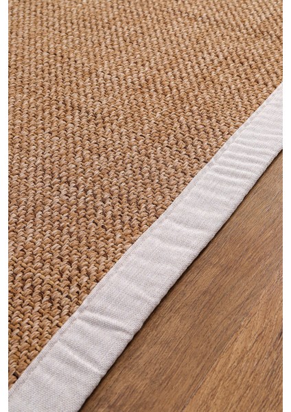 0604-KREM Kumaş Bordür Sisal Halı Kilim Hav Toz Vermez Kolay Temizlenen Hasır Kilim indirimleri