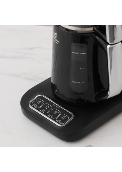 Robotea Pro Quartz 4 in 1 Konuşan Çay Makinesi Black Chrome modelleri