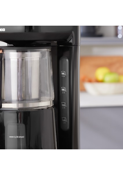 Robotea Pro Quartz 4 in 1 Konuşan Çay Makinesi Black Chrome
