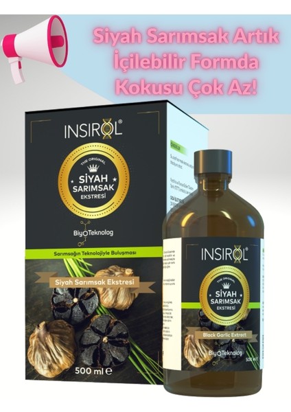 Insırol Siyah Sarımsak Ekstresi – Antioksidan Zengin Doğal Takviye (500 Ml)
