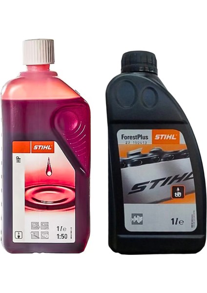 Stıhl 2t Ölçeksiz Motor Yağı 1 Lt - Zincir Yağ 1 Lt Set