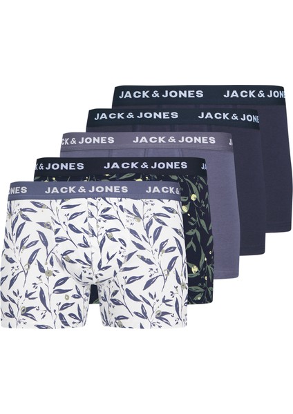 Erkek Desenli Beli Lastikli 5'li Boxer Paketi - Harvey