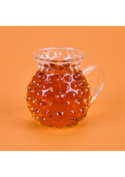 Dessert Kulplu 6'lı Borosilikat Cam Çay Bardağı - Şeffaf