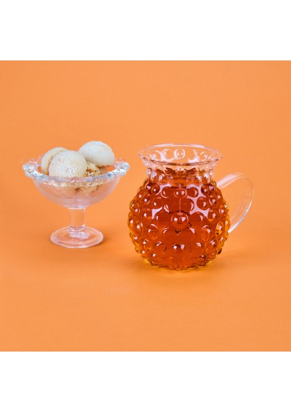 Dessert Kulplu 6'lı Borosilikat Cam Çay Bardağı - Şeffaf fiyatları