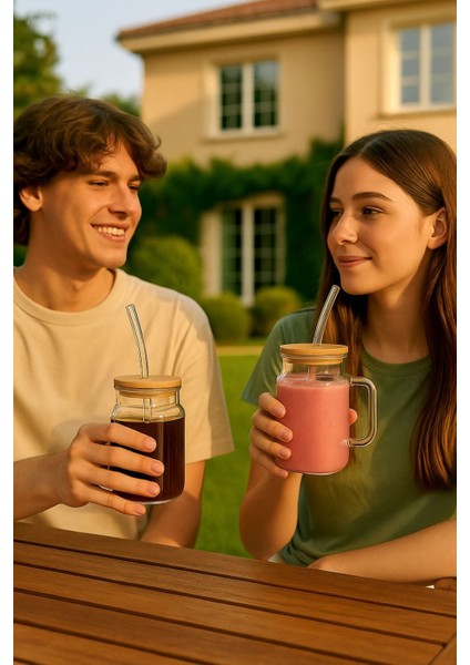 4 Adet Glassmate – Isıya Dayanıklı Bambu Kapaklı Bardak 650 ml modelleri