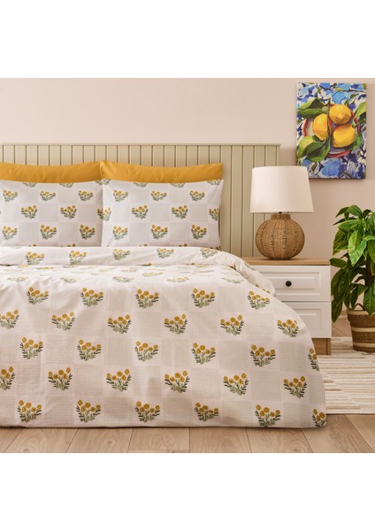 Soft Folky Tek Kişilik Nevresim Takımı - Beyaz