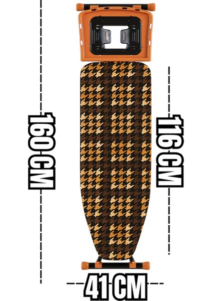 Lavella Ütü Masası | Yükseklik Ayarlı, Yanmaz Kumaşlı, Kolay Katlanır, Elektrostatik Boya | 41X160 cm indirimleri