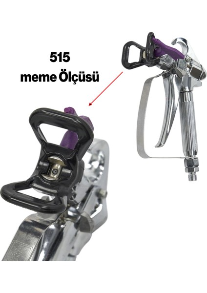 Profesyonel Elektrikli 1010 W Havasız Boya Püskürtme Makinesi Tabancalı Boyama Uçlu 515 Meme Ölçüsü fırsatları