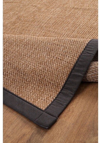0604-ANTRASIT Kumaş Bordür Sisal Halı Kilim Hav Toz Vermez Kolay Temizlenen Hasır Kilim indirimleri