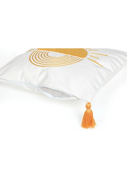 Comfort Punch Desenli Kırlent Kılıfı Kare Dekoratif Bohem Nakışlı Koltuk Yastık Kılıfı Panç 45X45 modelleri