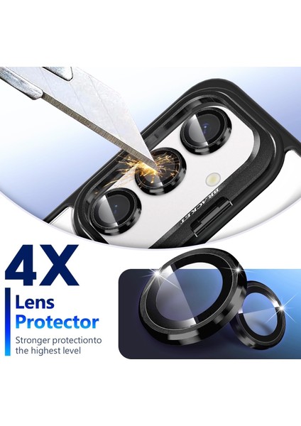 Samsung Galaxy A16 Kılıf Standlı Mika Magsafe Hassas Butonlu Metal Tuşlu + Kamera Lens Camı Hediyeli Set