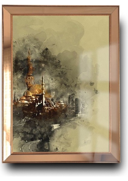 Istanbul Silüet Cam Ayna Çerçeveli Tablo