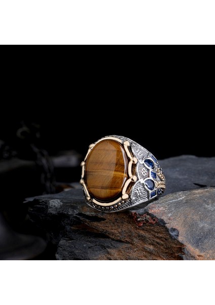 El Işçiliği 925 Ayar Gümüş Erkek Yüzük – Gösterişli ve Şık Tasarım